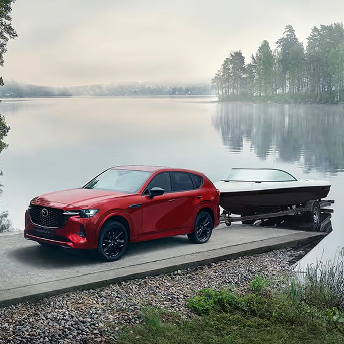 Mazda CX-60 vue de trois-quarts avant, design Kodo